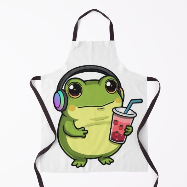 Item preview, Cute Boba Gamer Frog Kawaii Sticker | Bubble Tea Frog with RGB Headphones designed and sold by Stylestickers55.