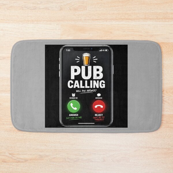 Item preview, Pub Calling Funny Beer Lover Drinking Humour designed and sold by Hornace88studio.