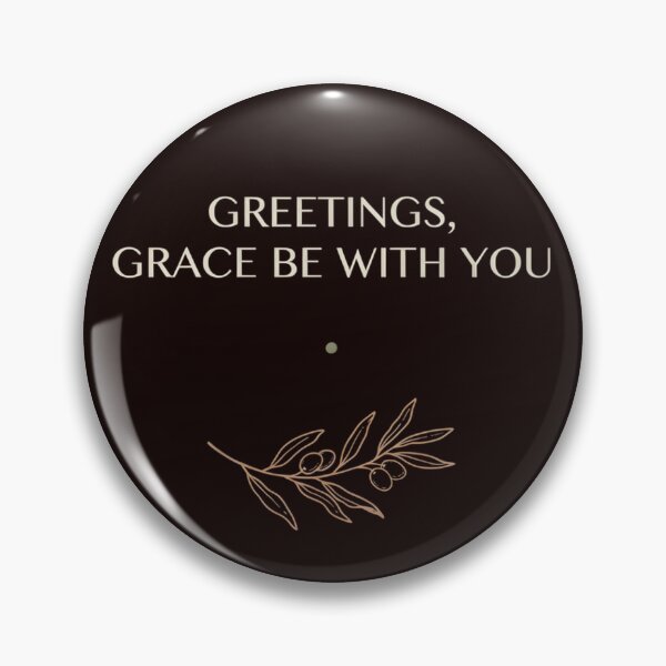Item preview, Greetings Grace Be With You Christian Bible Verse Aesthetic designed and sold by Malaryk.