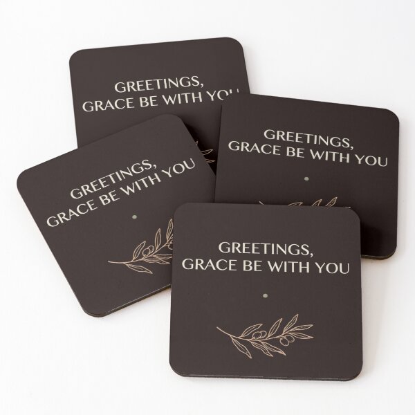 Item preview, Greetings Grace Be With You Christian Bible Verse Aesthetic designed and sold by Malaryk.