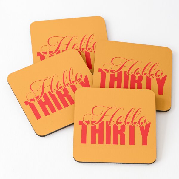 Item preview, Hello Thirty. 30th Birthday Gift. A perfect gift to celebrate your thirtieth birthday with style. Red text version designed and sold by illeN-Art-World.
