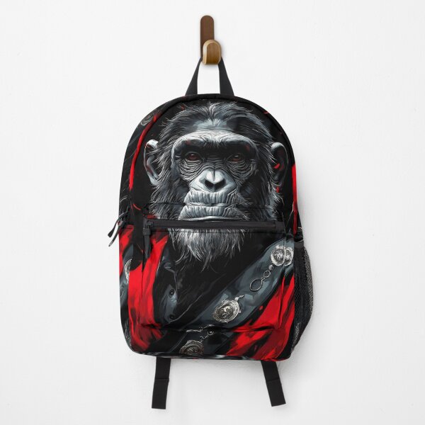 Item preview, Chimpanzee Crimson Warrior Wild Animal Noble Gothic Guardian designed and sold by earlobejerk.