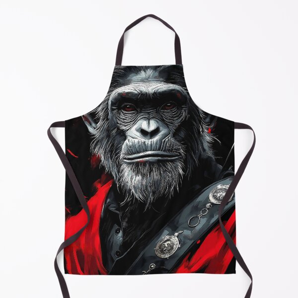 Item preview, Chimpanzee Crimson Warrior Wild Animal Noble Gothic Guardian designed and sold by earlobejerk.