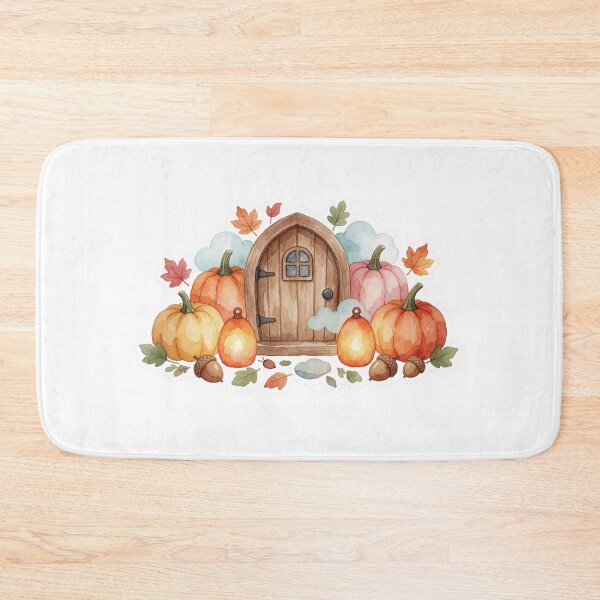 Item preview, Autumn Fairy Door Pumpkin Cottagecore Decor designed and sold by AillustriaAK.