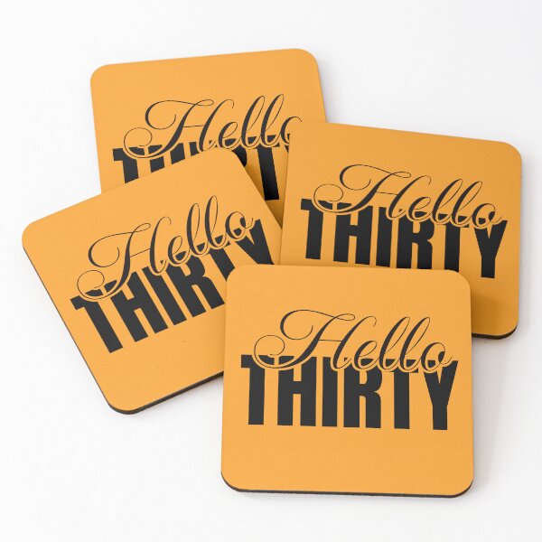 Item preview, Hello Thirty. 30th Birthday Gift. A perfect gift to celebrate your thirtieth birthday with style. Black text version designed and sold by illeN-Art-World.