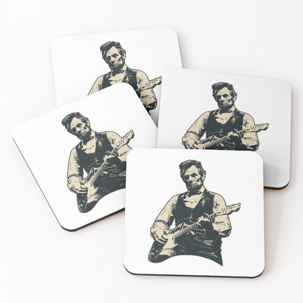 Item preview, Abraham Lincoln Playing Electric Guitar — Funny Vintage Rock Graphic designed and sold by HBDStudio.