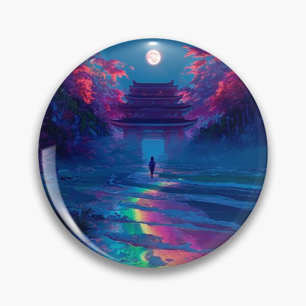 Item preview, Moonlit Passage of Neon Serenity designed and sold by BlissBlvdShop.