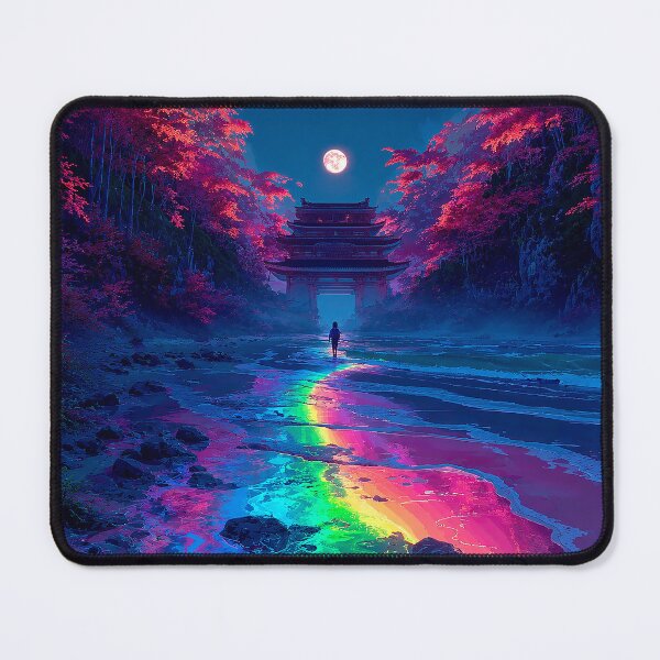 Item preview, Moonlit Passage of Neon Serenity designed and sold by BlissBlvdShop.