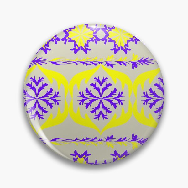 Item preview, Ethnic Folk Art Geometric Border Motif in Purple and Yellow, Seamless Ornamental Ribbon Pattern designed and sold by Ei-Ei.