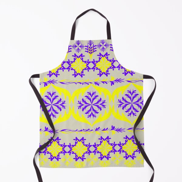 Item preview, Ethnic Folk Art Geometric Border Motif in Purple and Yellow, Seamless Ornamental Ribbon Pattern designed and sold by Ei-Ei.