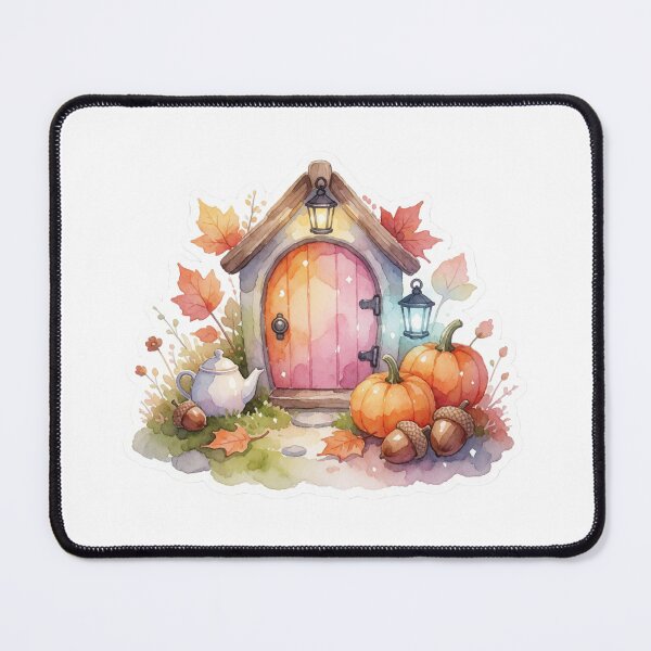 Item preview, Autumn Fairy Door Pumpkin Cottagecore Decor designed and sold by AillustriaAK.
