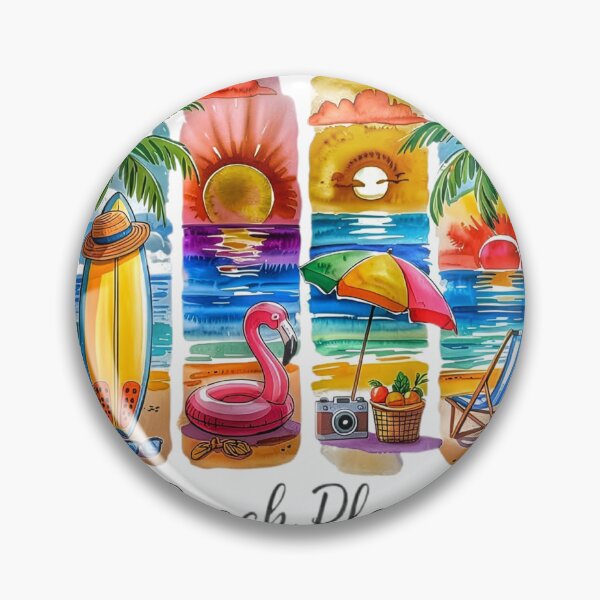 Item preview, Beach Please Tropical Summer Vibes Watercolor Design designed and sold by Yassine Bacha Art & Tech.