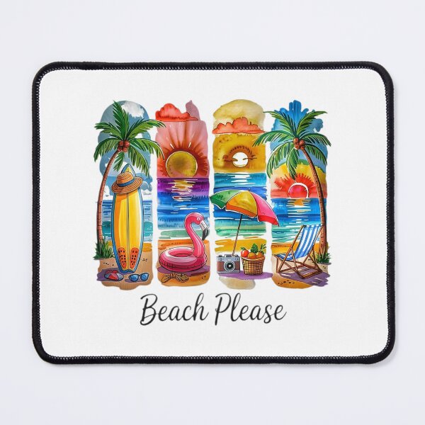Item preview, Beach Please Tropical Summer Vibes Watercolor Design designed and sold by Yassine Bacha Art & Tech.