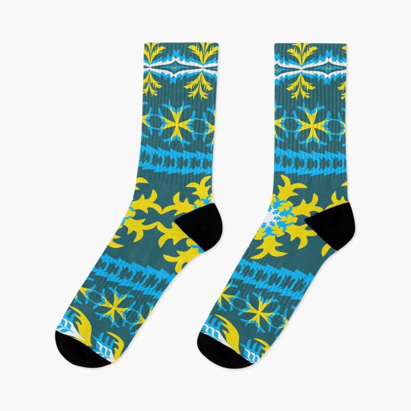 Item preview, Modern Thai Luxury Seamless Pattern with Teal and Golden Yellow Ornamental Motifs designed and sold by Ei-Ei.