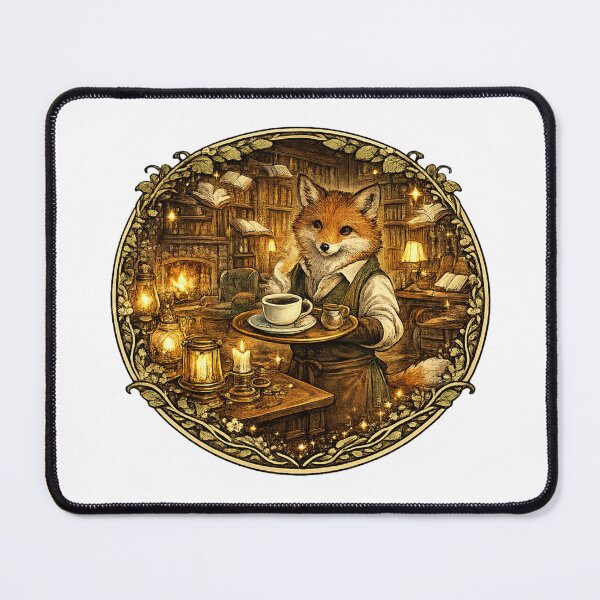 Item preview, Cozy Fox Coffee Library Shirt | Cottagecore Book Lover | Woodland Café Fox | Cozy Reading Gift designed and sold by MrDev.