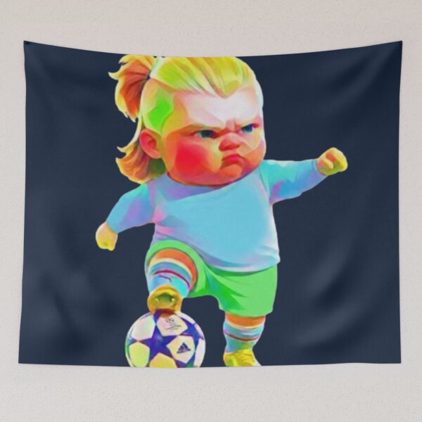 Item preview, Cute Baby Football Striker World Cup Tournament Fan Art designed and sold by Dream Weave Studio.