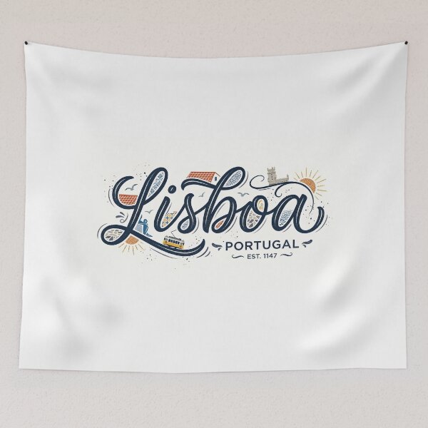 Item preview, Lisboa Portugal Vintage Travel Tram Typography designed and sold by Paulo Costa Dias.