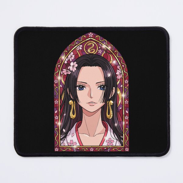 Item preview, Boa Hancock One Piece Sakura Stained Glass Serene Anime Portrait designed and sold by mildaclairmo.