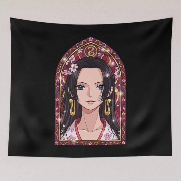 Item preview, Boa Hancock One Piece Sakura Stained Glass Serene Anime Portrait designed and sold by mildaclairmo.