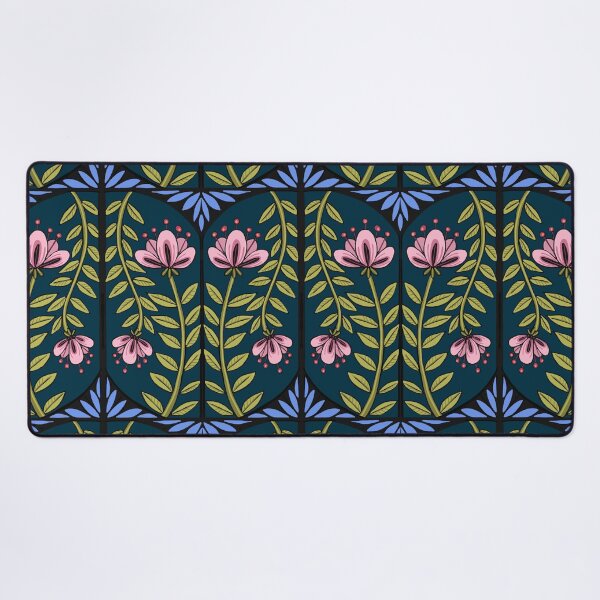 Item preview, Pink Flowers on Dark Blue designed and sold by Katno66.