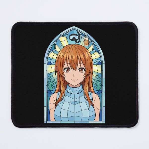 Item preview, Aina Yoshiwara Grand Blue Diving Theme Stained Glass Anime Girl designed and sold by mildaclairmo.