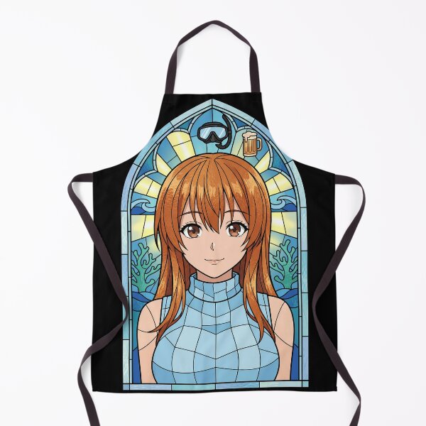 Item preview, Aina Yoshiwara Grand Blue Diving Theme Stained Glass Anime Girl designed and sold by mildaclairmo.