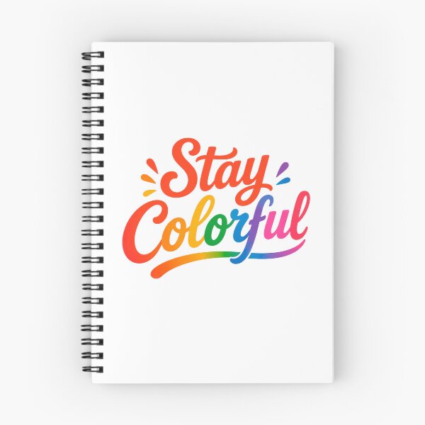 Item preview, Stay Colorful Rainbow Typography Inspirational Quote designed and sold by INVITOARTE.