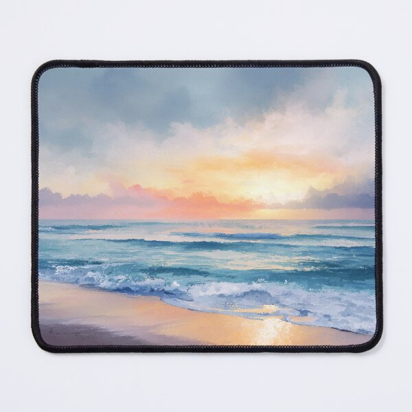 Item preview, Minimalist Ocean Shore Watercolor Painting Beach Wall Art designed and sold by WayOutWorks.