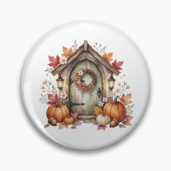 Item preview, Autumn Fairy Door Pumpkin Cottagecore Decor designed and sold by AillustriaAK.