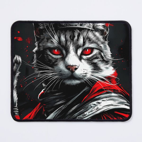 Item preview, Abyssinian Cat Crimson Warrior Crowned Royal Shadow Guardian designed and sold by earlobejerk.