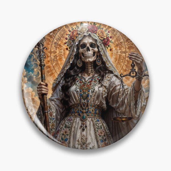Item preview, White Dress Santa Muerte designed and sold by AliceWhiteDF.