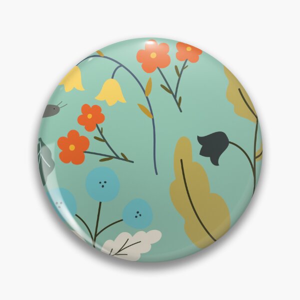 Item preview, Cottagecore Cute Snails and Wildflowers Pattern designed and sold by THE RILONA.