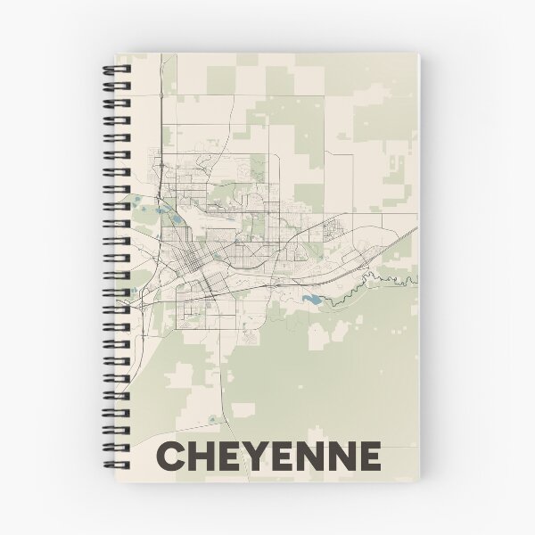 Artikelvorschau, Cheyenne-Karte entworfen und verkauft von MapsNerd.