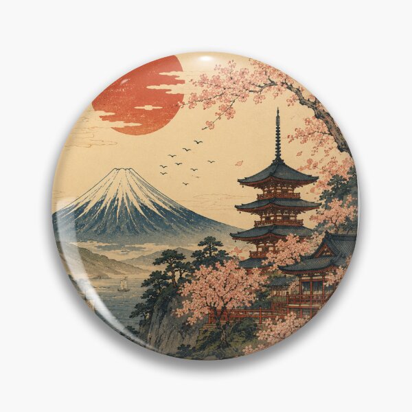 Item preview, Mount Fuji Serenity – Japanese Ukiyo-e Landscape Aesthetic designed and sold by Substance_life.