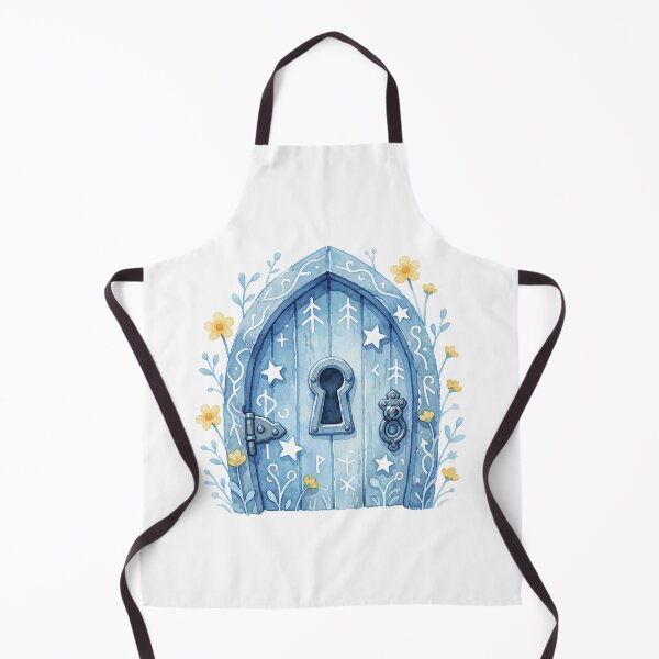 Item preview, Blue Fairy Door with Keyhole Fantasy Cottagecore designed and sold by AillustriaAK.