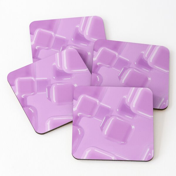 Item preview, Glossy 3D Purple Floating Liquid Cubes designed and sold by THE RILONA.