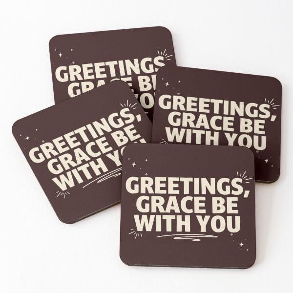Item preview, Greetings Grace Be With You Retro Christian Wavy Aesthetic designed and sold by Malaryk.