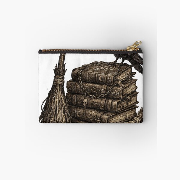 Item preview, Witchy Spell Books Raven Broom Occult Aesthetic Design designed and sold by irfanshikh.