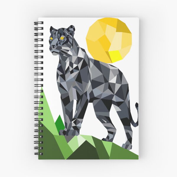 Item preview, Low Poly Black Panther Standing in Moonlight designed and sold by KhrystallineArt.