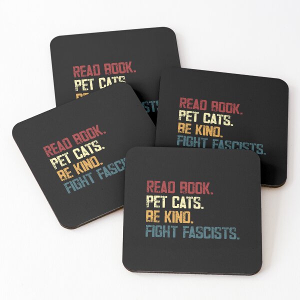Item preview, Read Book Pet Cats Be Kind Fight Fascists Activist Book Lover designed and sold by RetroMini2026.