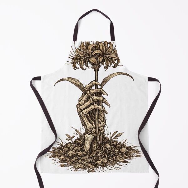 Item preview, Skeleton Hand Spider Lily Dark Gothic Flower Illustration Design designed and sold by irfanshikh.