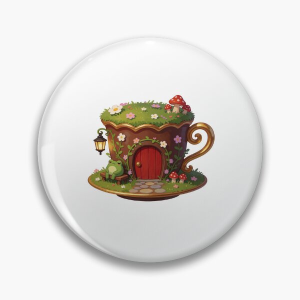 Item preview, Fairy Teacup House Cottagecore Fantasy designed and sold by AillustriaAK.