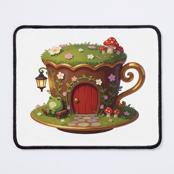 Item preview, Fairy Teacup House Cottagecore Fantasy designed and sold by AillustriaAK.