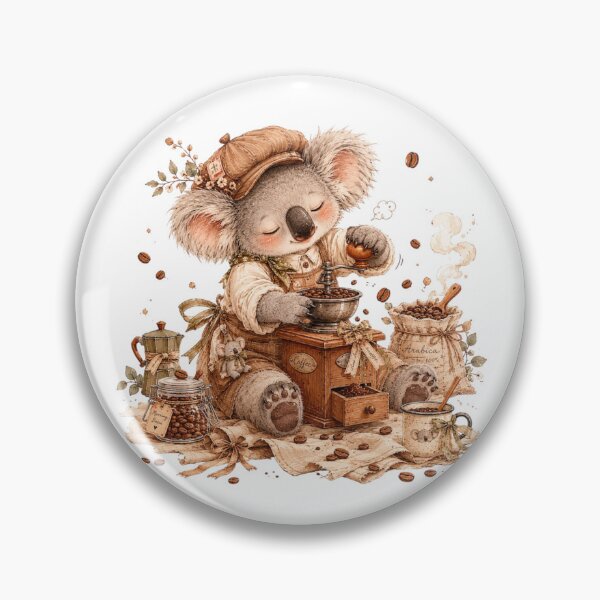 Item preview, Cute Koala Vintage Coffee Grinder Home Cafe Aesthetic designed and sold by AQUILAKREO.