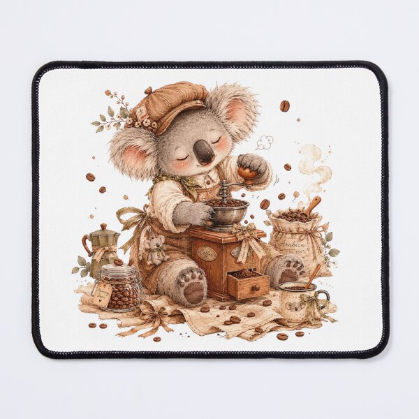 Item preview, Cute Koala Vintage Coffee Grinder Home Cafe Aesthetic designed and sold by AQUILAKREO.