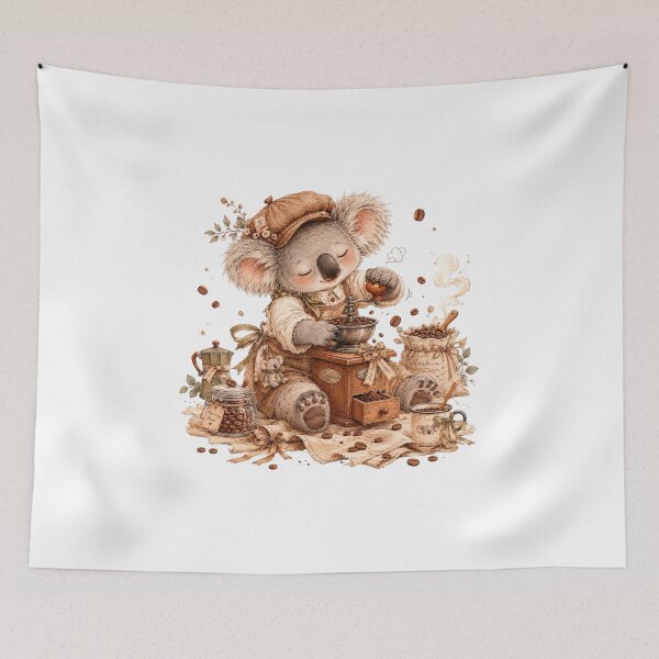 Item preview, Cute Koala Vintage Coffee Grinder Home Cafe Aesthetic designed and sold by AQUILAKREO.