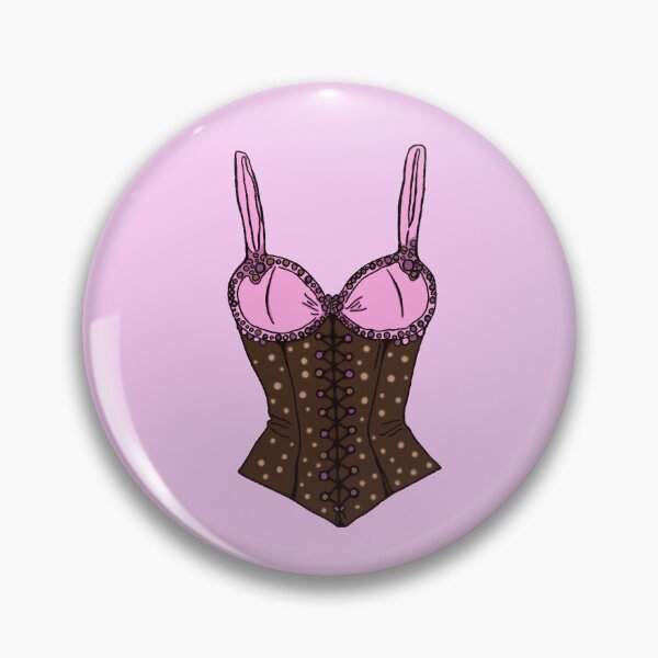 Item preview, Pink and brown coquette corset designed and sold by beautifulprince.