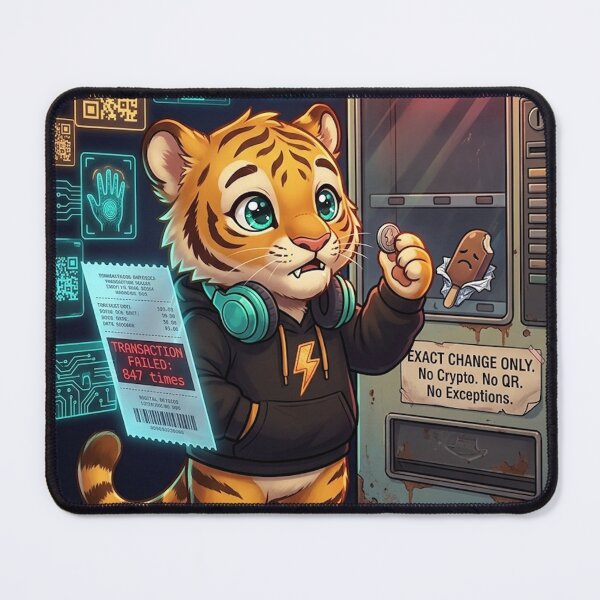 Item preview, Funny Vending Machine Tiger Mug Coworker Gift Office Humor Relatable Work Art NeoTigLuna designed and sold by NeoTigLuna.