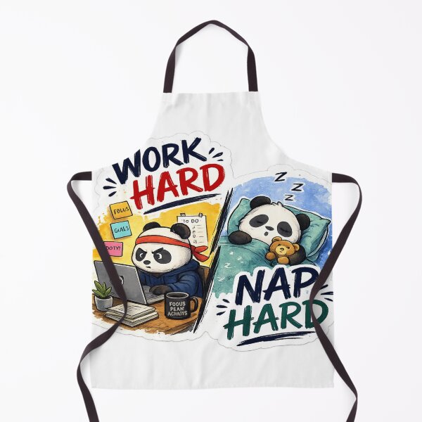 Item preview, Work Hard, Nap Hard – Panda Productivity Sticker designed and sold by Genzfirevibes.