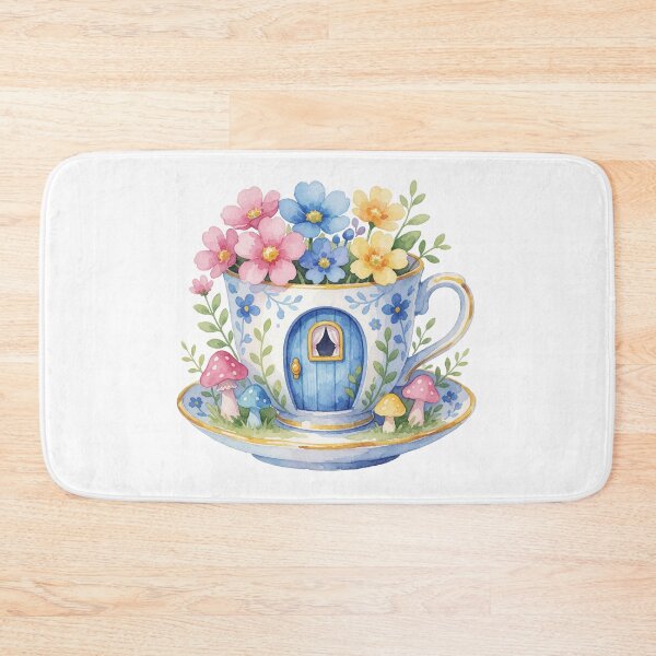 Item preview, Floral Teacup Cottage Fairy Garden Decor designed and sold by AillustriaAK.